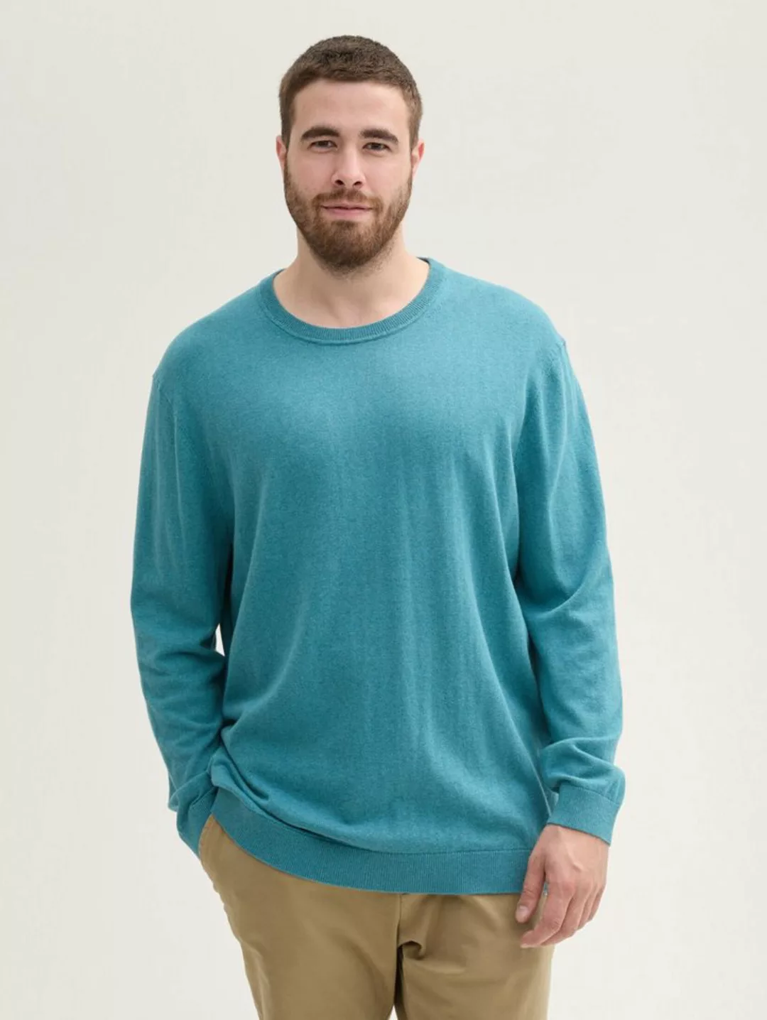 TOM TAILOR PLUS Strickpullover Plus - Strickpullover mit recyceltem Kaschmi günstig online kaufen