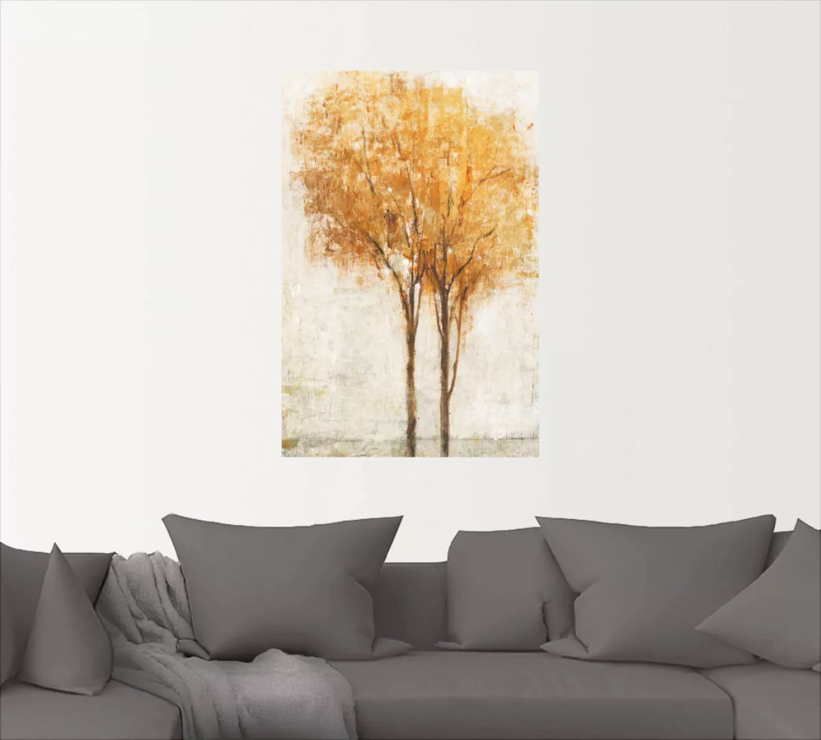 Artland Wandbild "Fallende Blätter II", Bäume, (1 St.), als Leinwandbild, W günstig online kaufen