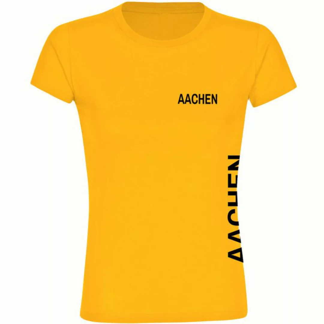 multifanshop T-Shirt Damen Aachen - Brust & Seite - Frauen günstig online kaufen