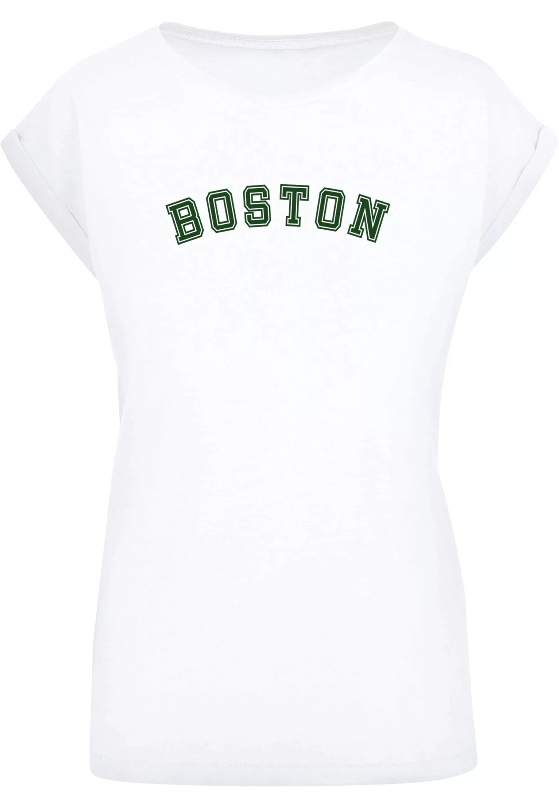Merchcode T-Shirt "Merchcode Damen Ladies Boston Extended Shoulder Tee", (1 günstig online kaufen