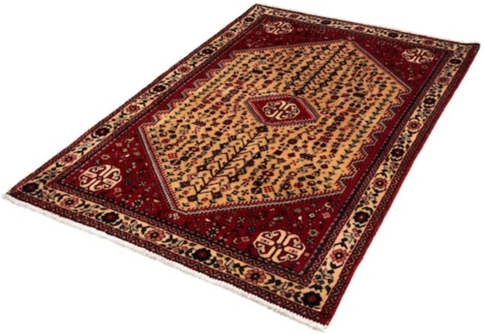 morgenland Wollteppich »Abadeh Medaillon Rosso scuro 148 x 102 cm«, rechtec günstig online kaufen