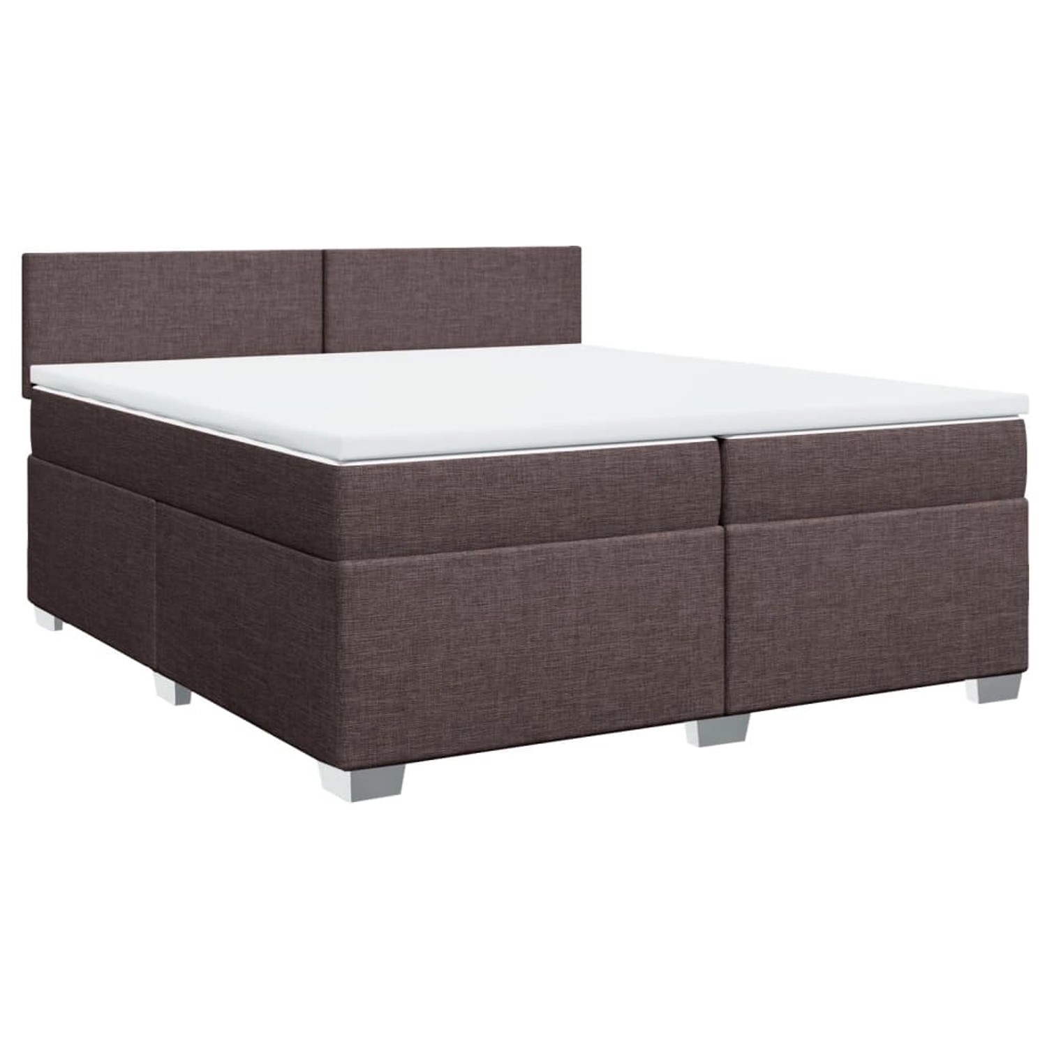 vidaXL Boxspringbett, Boxspringbett mit Matratze Dunkelbraun 200x200 cm Sto günstig online kaufen