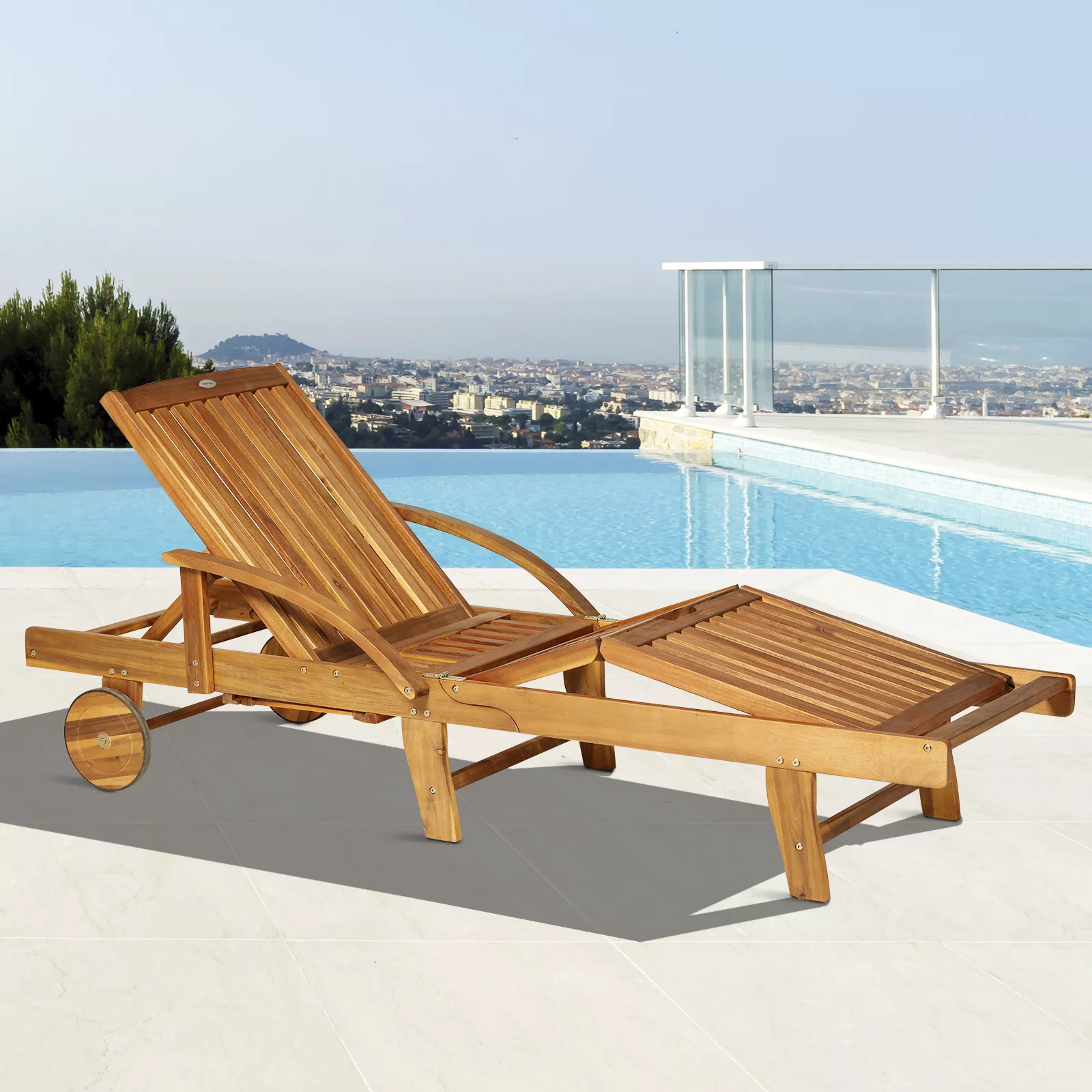 Outsunny Gartenliege Sonnenliege Liegestuhl Gartenmöbel klappbar verstellba günstig online kaufen