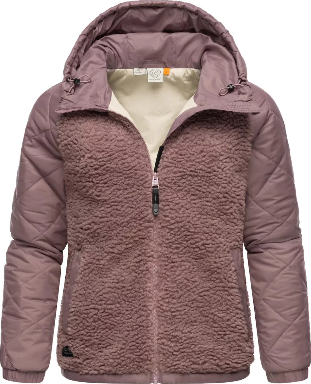 Ragwear Outdoorjacke "Leeloo", mit Kapuze, Damen Übergangsjacke aus Teddyfl günstig online kaufen