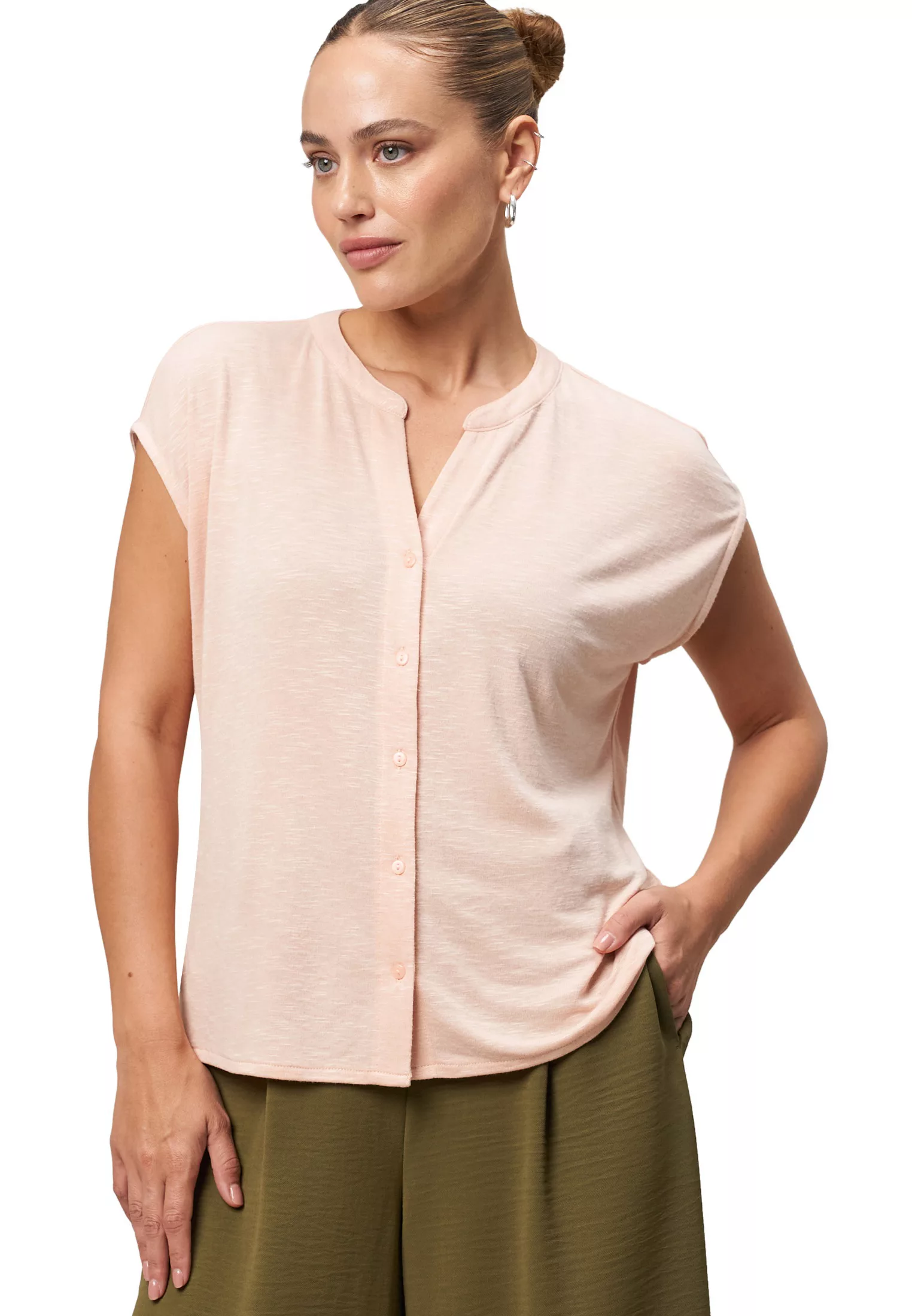 Zero T-Shirt "zero Damen Shirt mit Knopfleiste", (1 tlg.), Knopfleiste günstig online kaufen