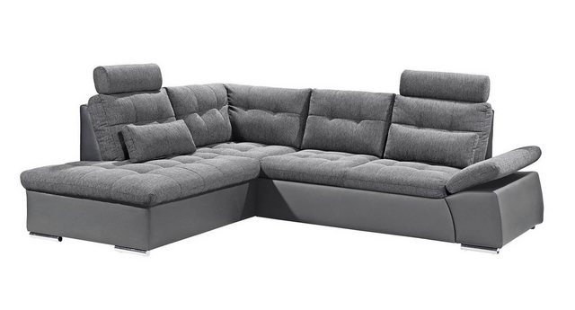 ED EXCITING DESIGN Ecksofa Jakarta, mit Schlaffunktion, verstellbarer Armle günstig online kaufen