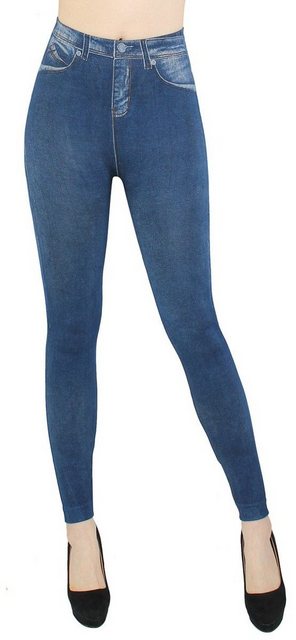 dy_mode Thermoleggings Thermo Leggings Damen Jeggings Gefüttert Jeans-Optik günstig online kaufen