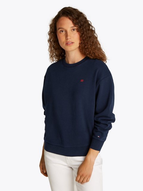 Tommy Hilfiger Sweatshirt REG CONTRAST FLAG SWEATSHIRT mit Logo-Flag günstig online kaufen