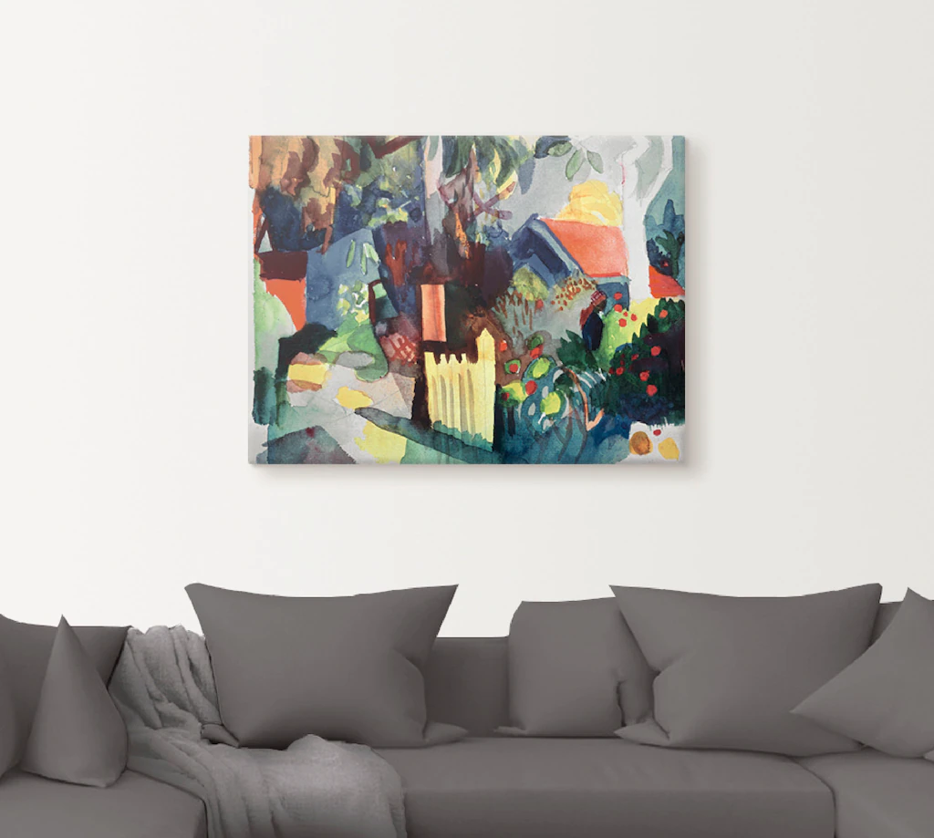 Artland Leinwandbild "Landschaft mit hellem Baum", Garten, (1 St.), auf Kei günstig online kaufen