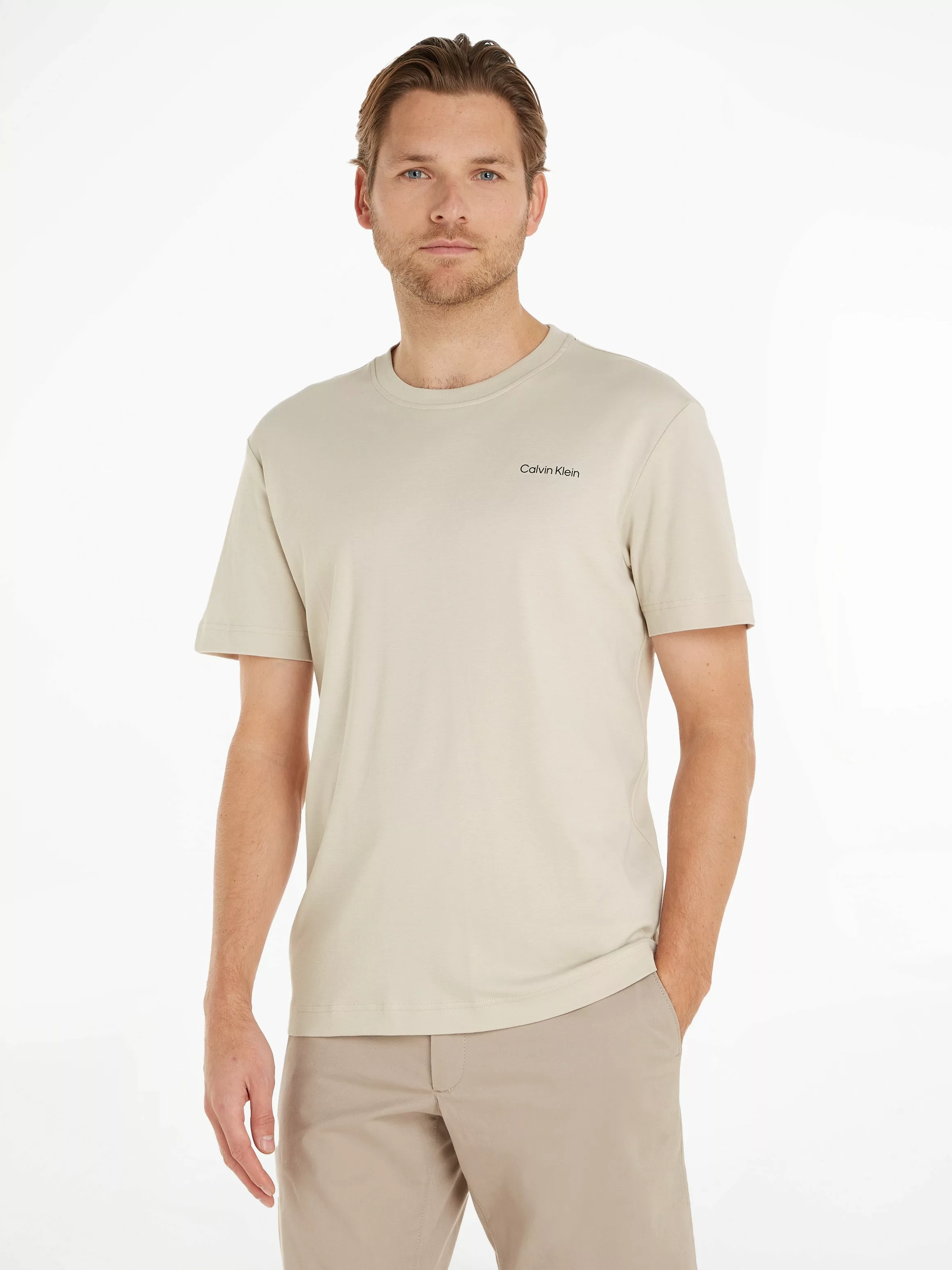 Calvin Klein T-Shirt "Micro Logo", aus dickem Winterjersey günstig online kaufen