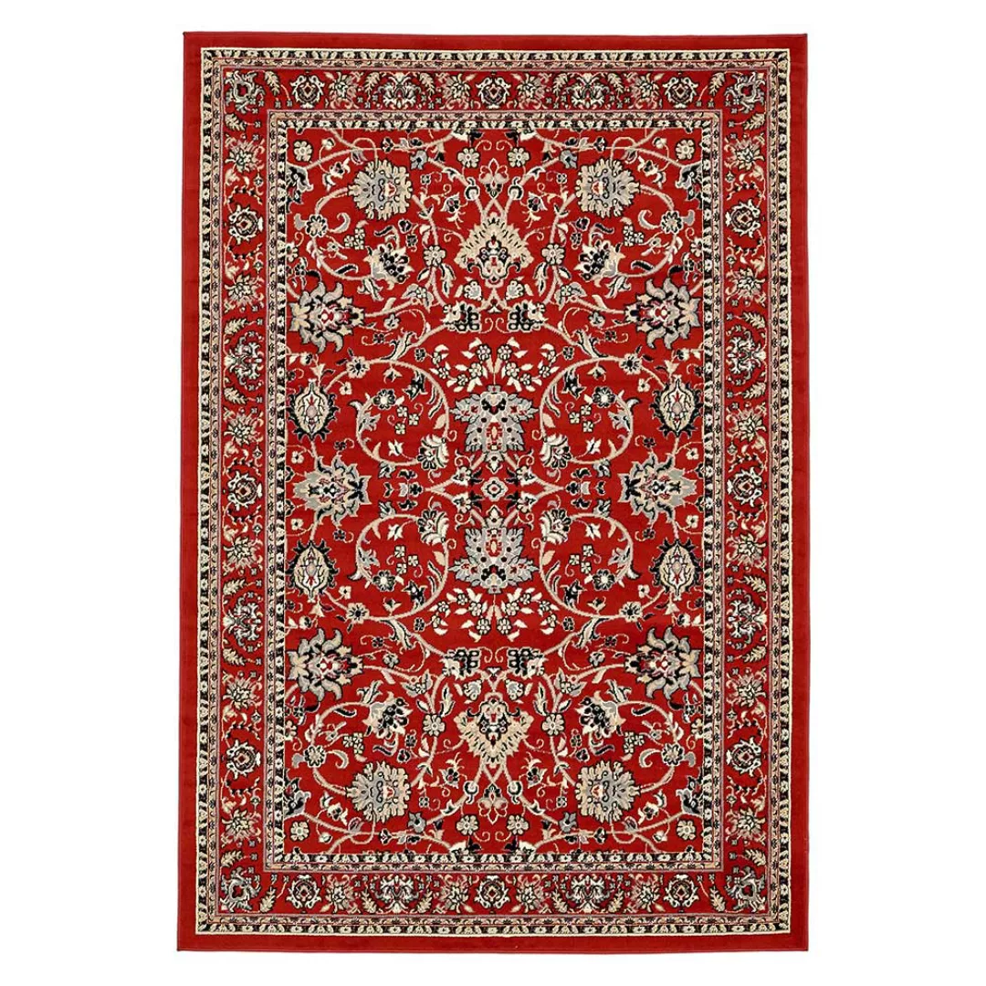 Kurzflorteppich Orient Stil in Rot Cremefarben günstig online kaufen