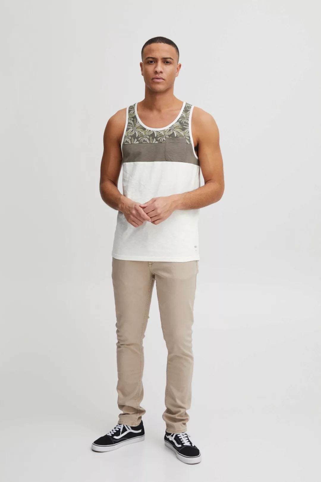 !Solid Tanktop SDFlo ärmelloses Shirt mit Blumen-Print günstig online kaufen