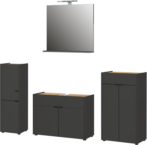 GERMANIA Badmöbel-Set "Ameca", (4 St.), Badezimmer-Set aus Waschbeckenunter günstig online kaufen