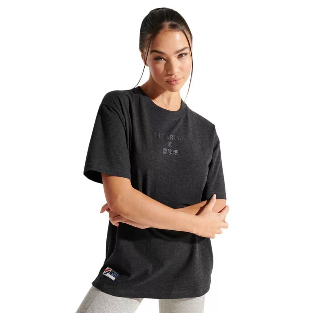 Superdry Corporate Logo Kurzarm T-shirt XS Dark Charcoal Marl günstig online kaufen