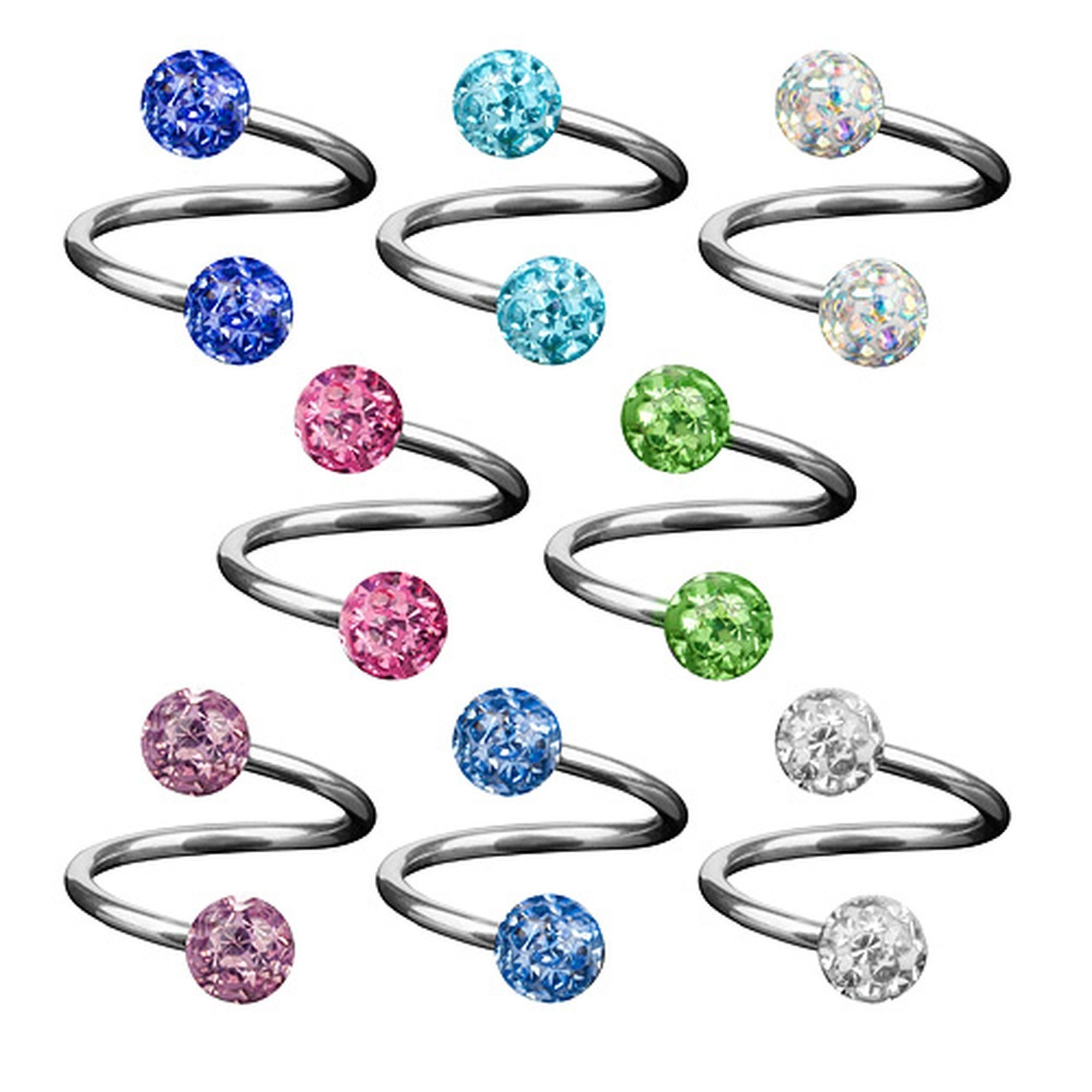 Taffstyle Piercing-Set Piercing Spirale Twist Doppel günstig online kaufen