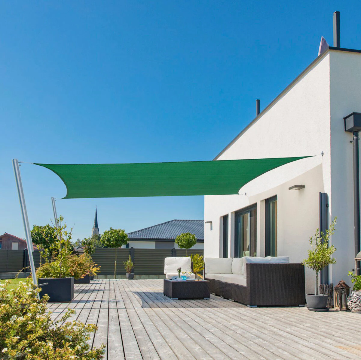 Windhager Sonnensegel "Capri Rechteck", 4x5m, schilf günstig online kaufen