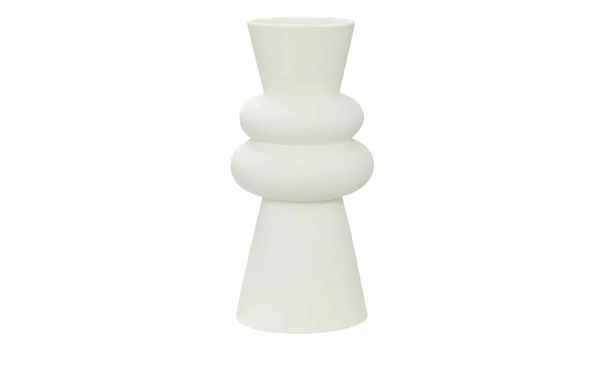 HOME STORY Vase   ¦ weiß ¦ Porzellan ¦ Maße (cm): H: 25,5  Ø: 12.2 Accessoi günstig online kaufen