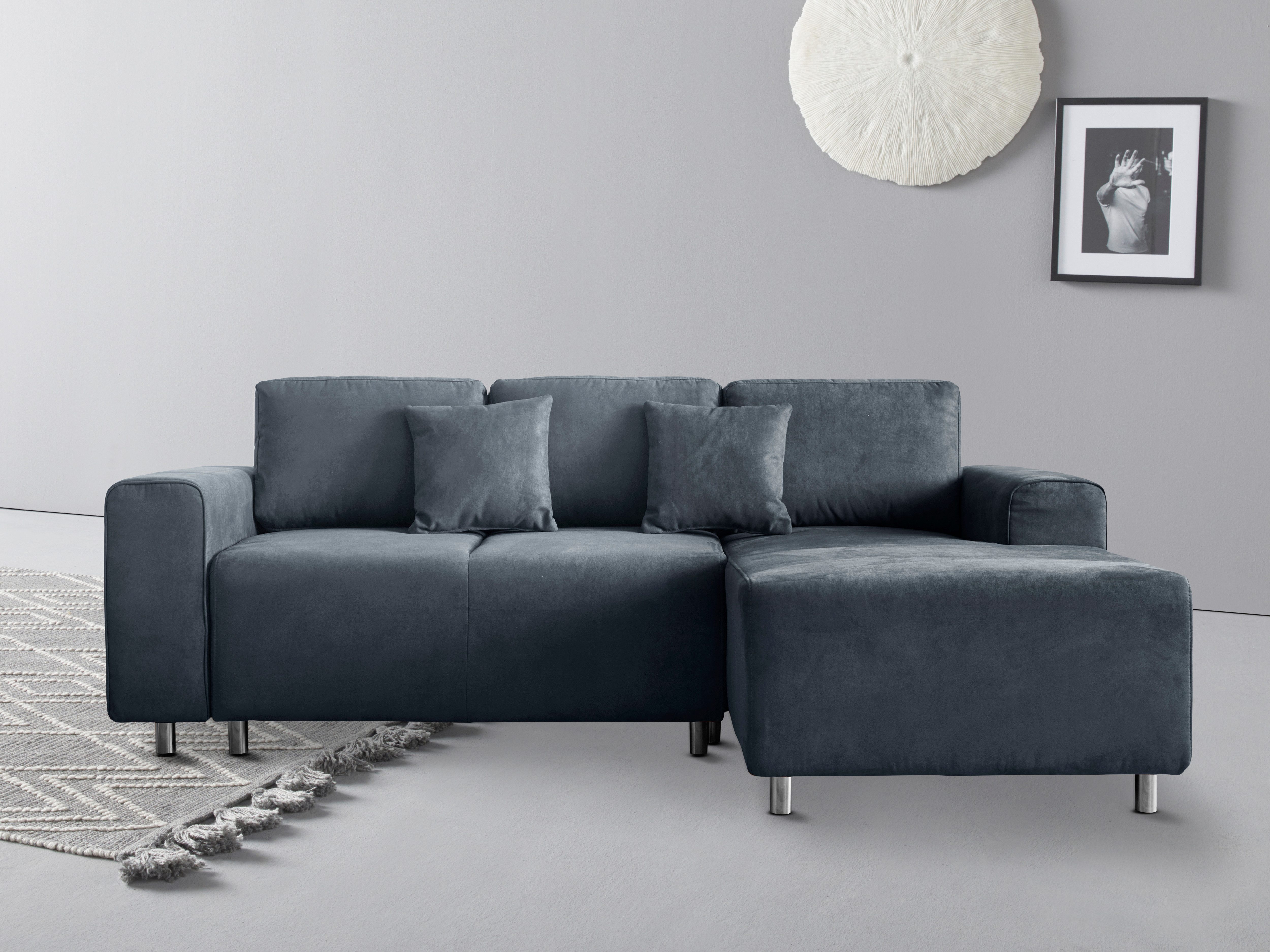 Home affaire Ecksofa "Györ", L-Form, wahlweise mit Bettfunktion und Bettkas günstig online kaufen