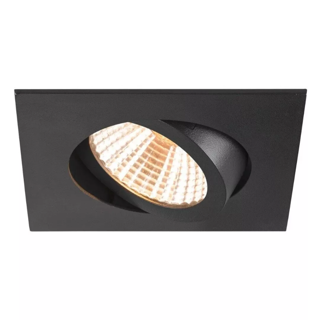 LED Deckeneinbauleuchte New Tria in Schwarz 8,3W 705lm 38° 82mm eckig günstig online kaufen