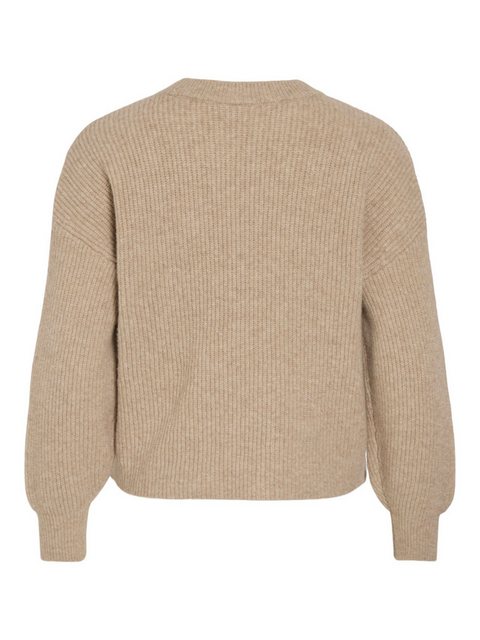 Vila Strickpullover Strickpullover Regular Fit Rundhals weich 7958 in Beige günstig online kaufen