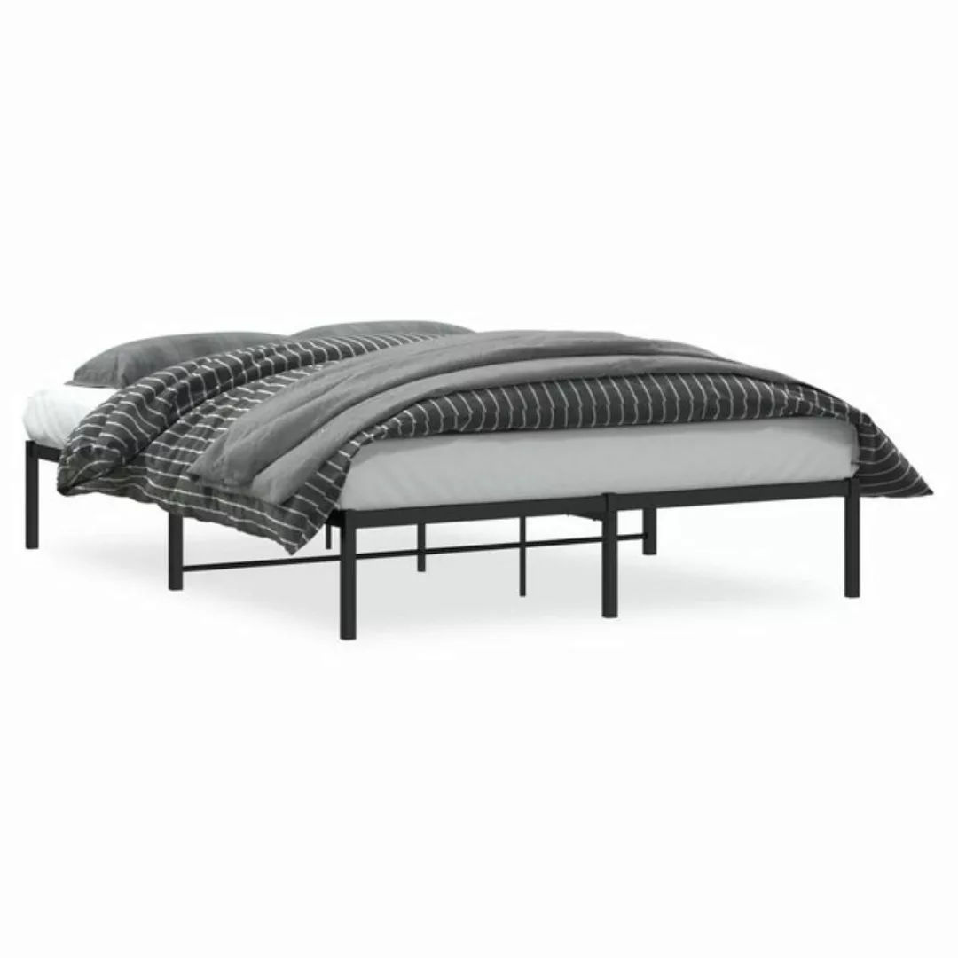 furnicato Bettgestell Metall Schwarz 160x200 cm (1-tlg) günstig online kaufen