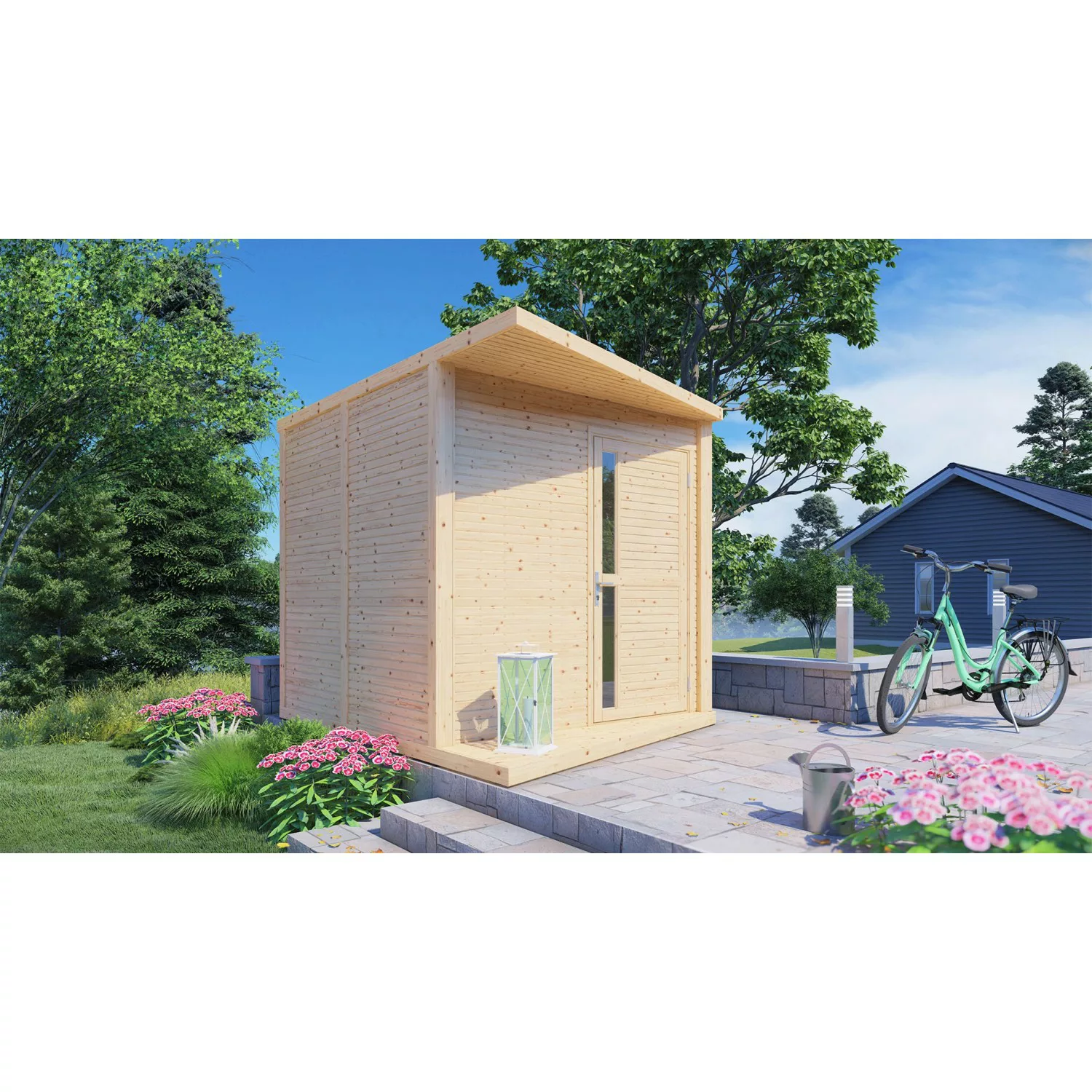 Bertilo Gartenhaus/Gerätehaus Concept 297 cm x 234 cm Natur FSC® günstig online kaufen