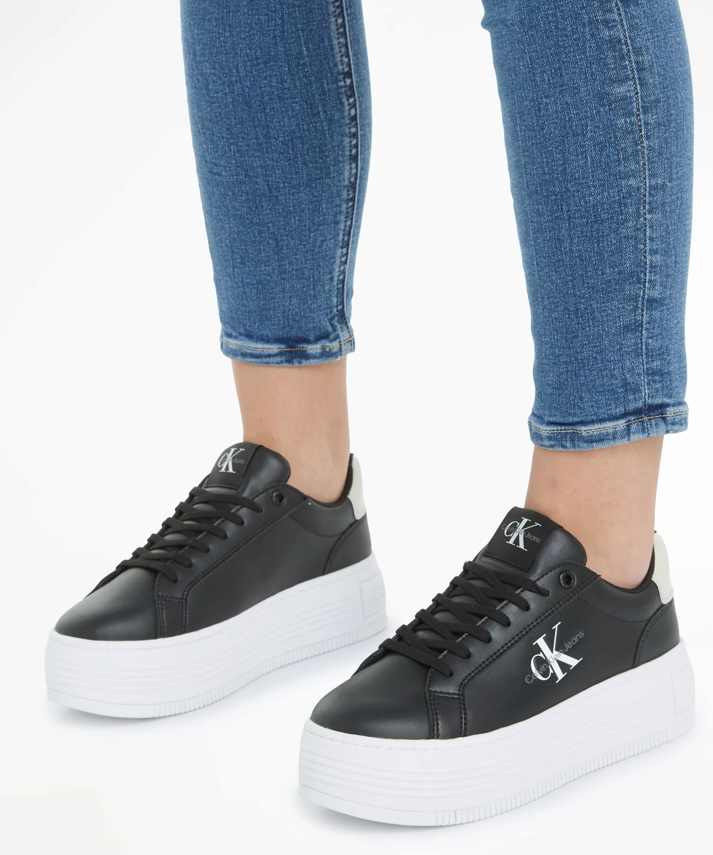 Calvin Klein Jeans Plateausneaker "BOLD PLATF LOW LACE LTH ML MTL", mit sei günstig online kaufen