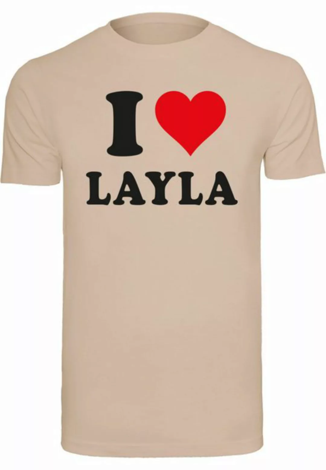 Merchcode T-Shirt Merchcode Herren I Love Layla T-Shirt (1-tlg) günstig online kaufen