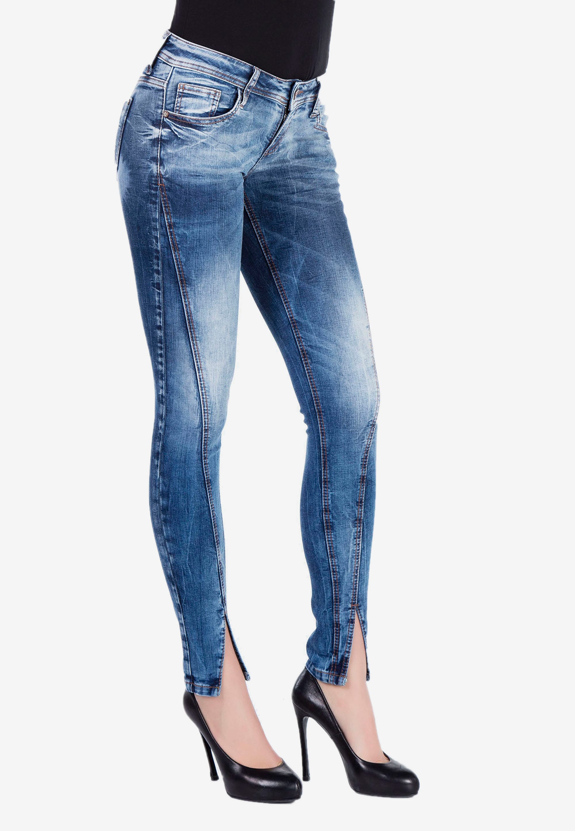 Cipo & Baxx Slim-fit-Jeans, mit trendiger Ziernaht günstig online kaufen