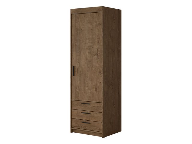 MIRJAN24 Kleiderschrank Elena 1D3S (mit Drehtür und drei Schubladen) 60x53x günstig online kaufen