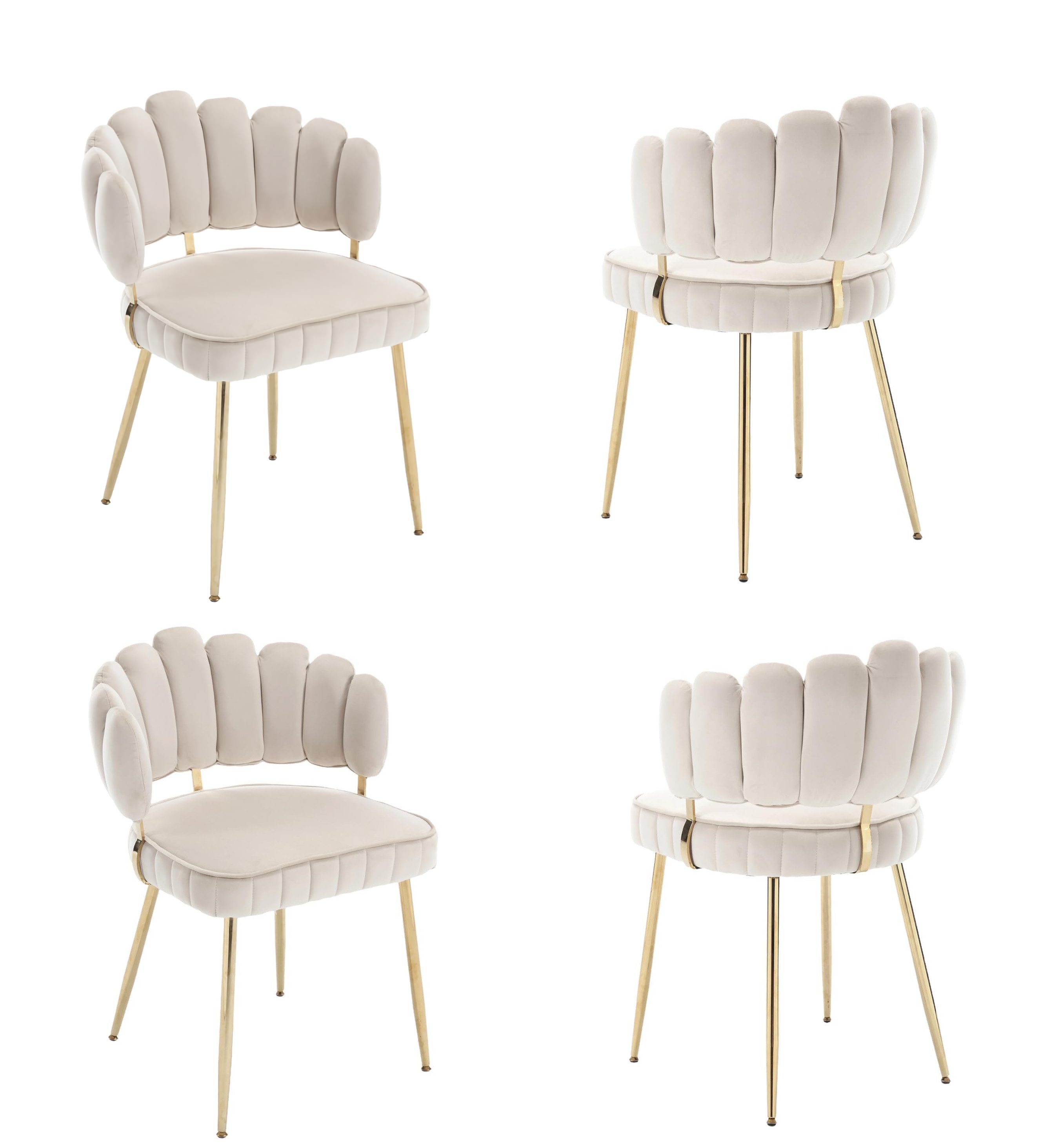 LVHOM Esszimmerstuhl Set mit goldenen Metallbeinen, günstig online kaufen