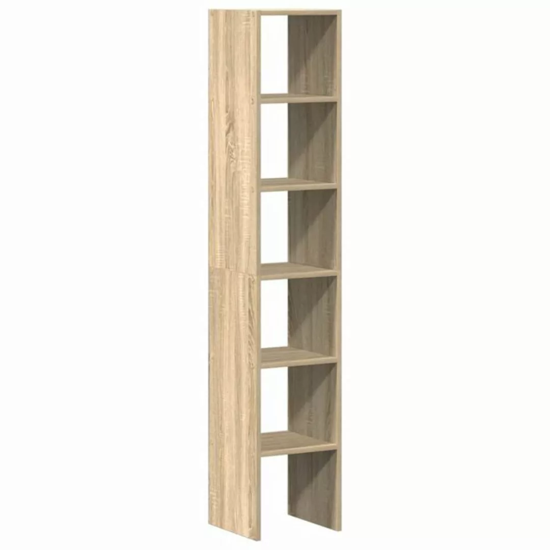 vidaXL Fächerschrank Bücherregale 2 Stk. Stapelbar Sonoma-Eiche 30x30x80 cm günstig online kaufen