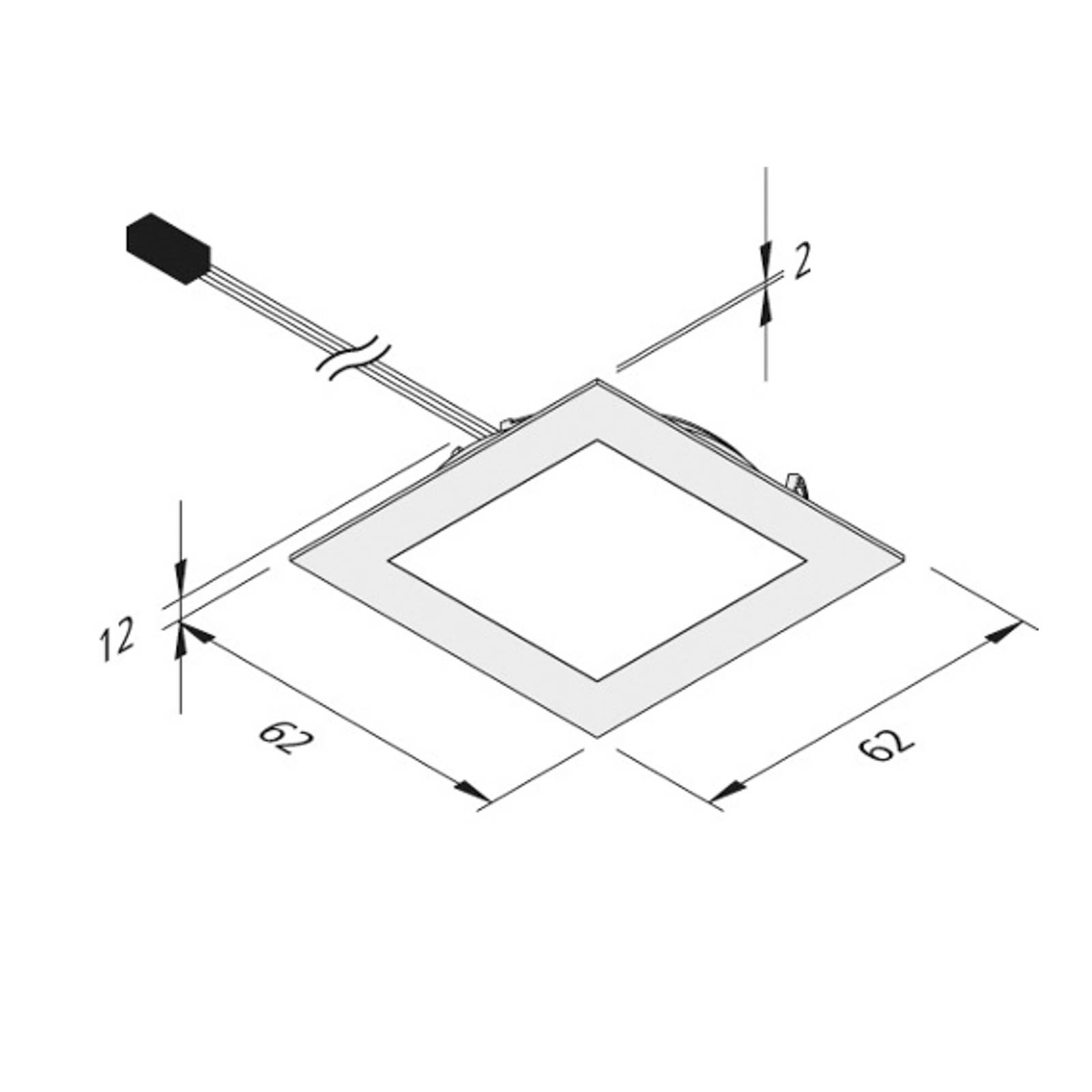 LED-Möbeleinbauleuchte Dynamic FAQ 58 stahl 3W CCT günstig online kaufen