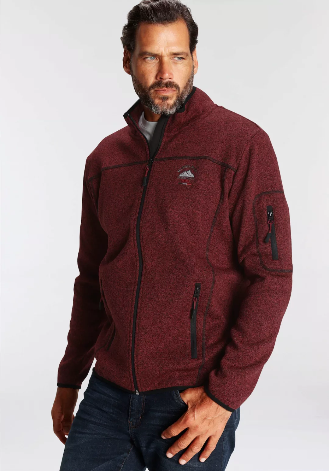 Man's World Strickfleecejacke für den Herbst, mit Reißverschlusstaschen, mi günstig online kaufen