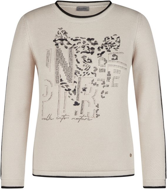 Rabe Strickpullover mit grafischem Print günstig online kaufen