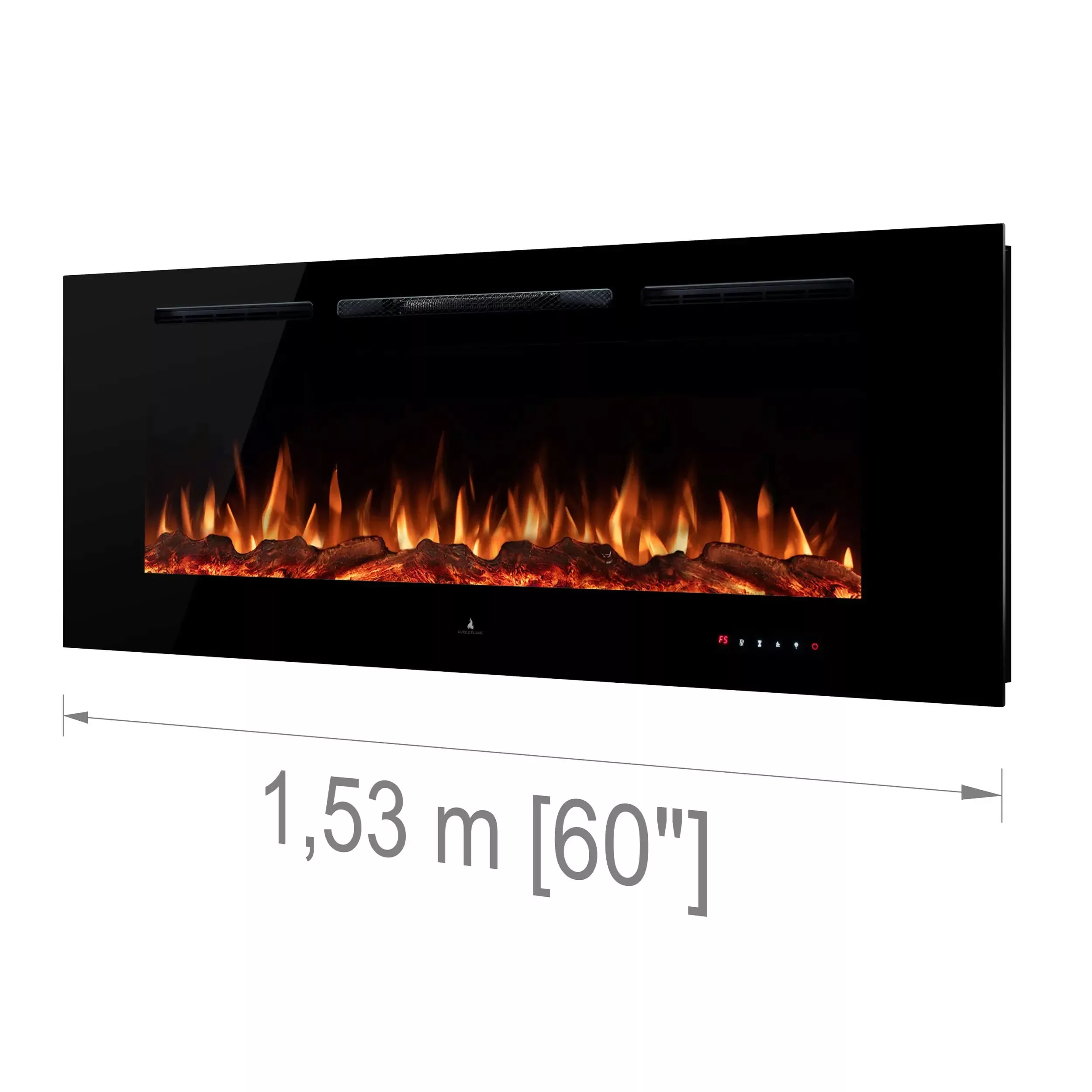 Noble Flame Paris schwarz 1530 [Elektrokamin Wandeinbau/wandhängend] günstig online kaufen