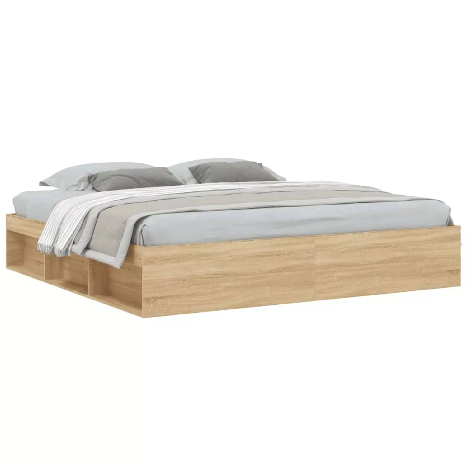 vidaXL Bettgestell Sonoma-Eiche 200x200 cm1925264 günstig online kaufen