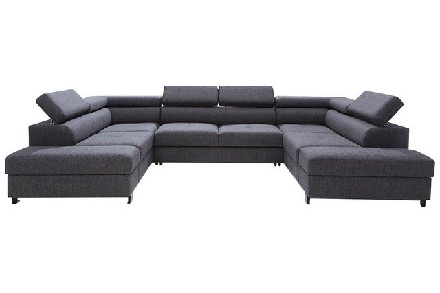 JVmoebel Ecksofa Wohnlandschaft Bettfunktion Bettkasten Stoff Ecksofa U-For günstig online kaufen