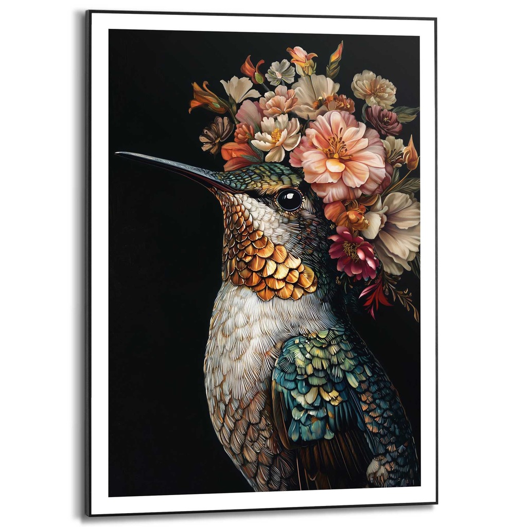 Reinders Poster "Lovely Hummingbird", Wohnzimmer - Kolibri - Blumen - Mehrf günstig online kaufen