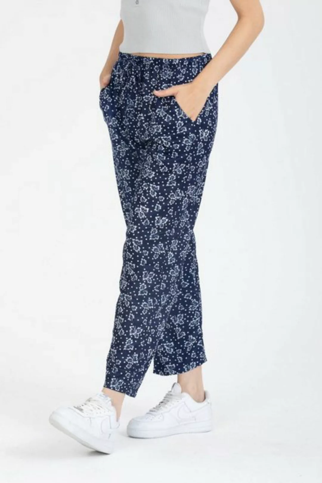 Kendindza Collection Strandhose Damen Sommerhose leicht lang luftige gemust günstig online kaufen