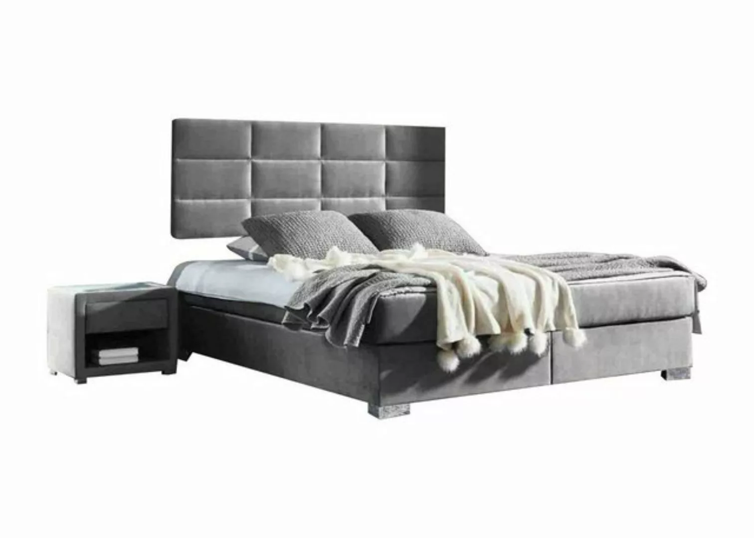 Xlmoebel Bett Luxus Boxspring Bett Doppel Stoff Möbel Schlafzimmer (Bett), günstig online kaufen