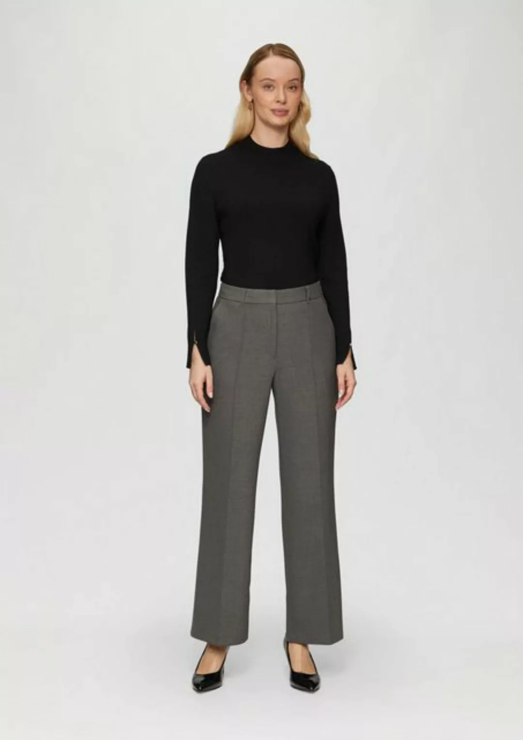 s.Oliver BLACK LABEL Stoffhose Wide-Leg-Hose aus Viskosemix günstig online kaufen