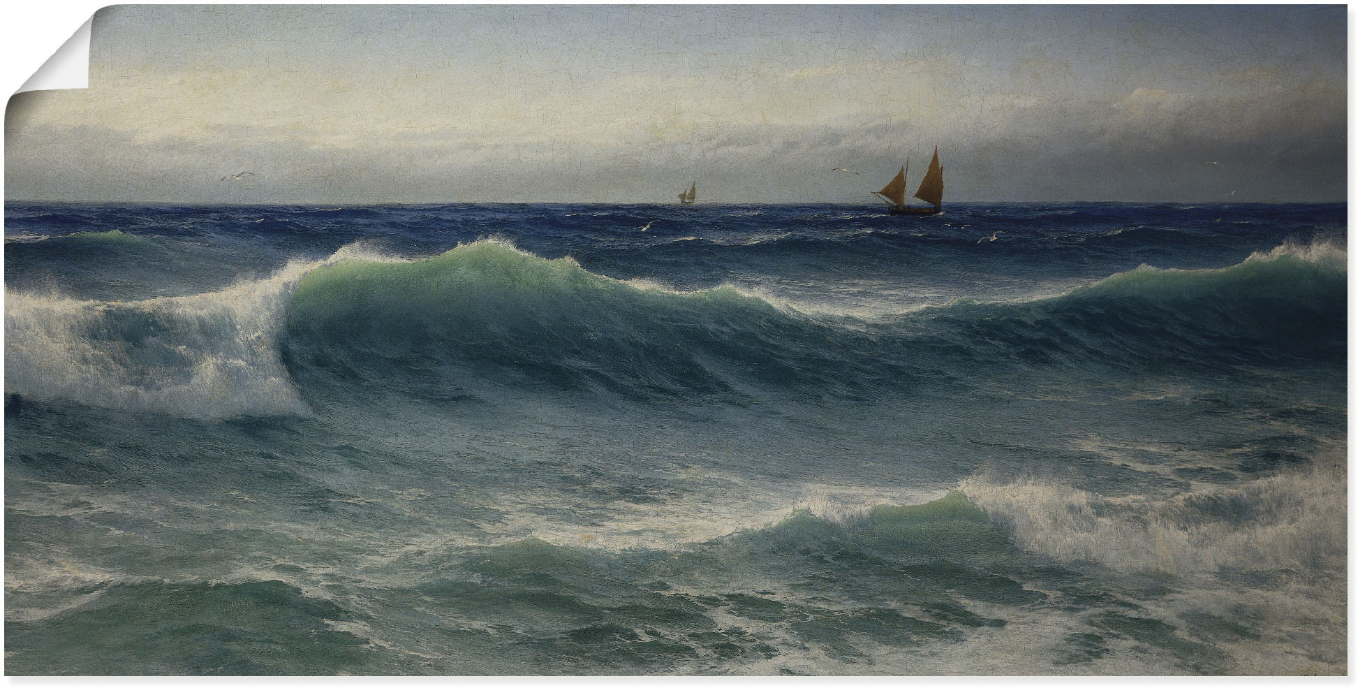 Artland Wandbild »Brechende Wellen. 1893«, Gewässer, (1 St.), als Leinwandb günstig online kaufen