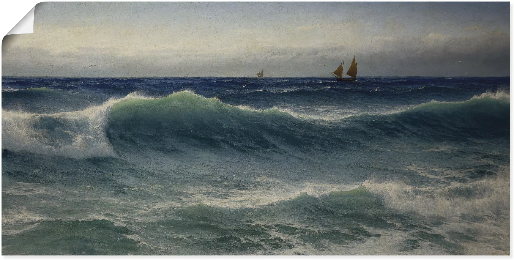 Artland Wandbild "Brechende Wellen. 1893", Gewässer, (1 St.), als Leinwandb günstig online kaufen