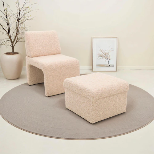 DOMO collection Sessel »700017«, inkl. Hocker mit Stauraum günstig online kaufen