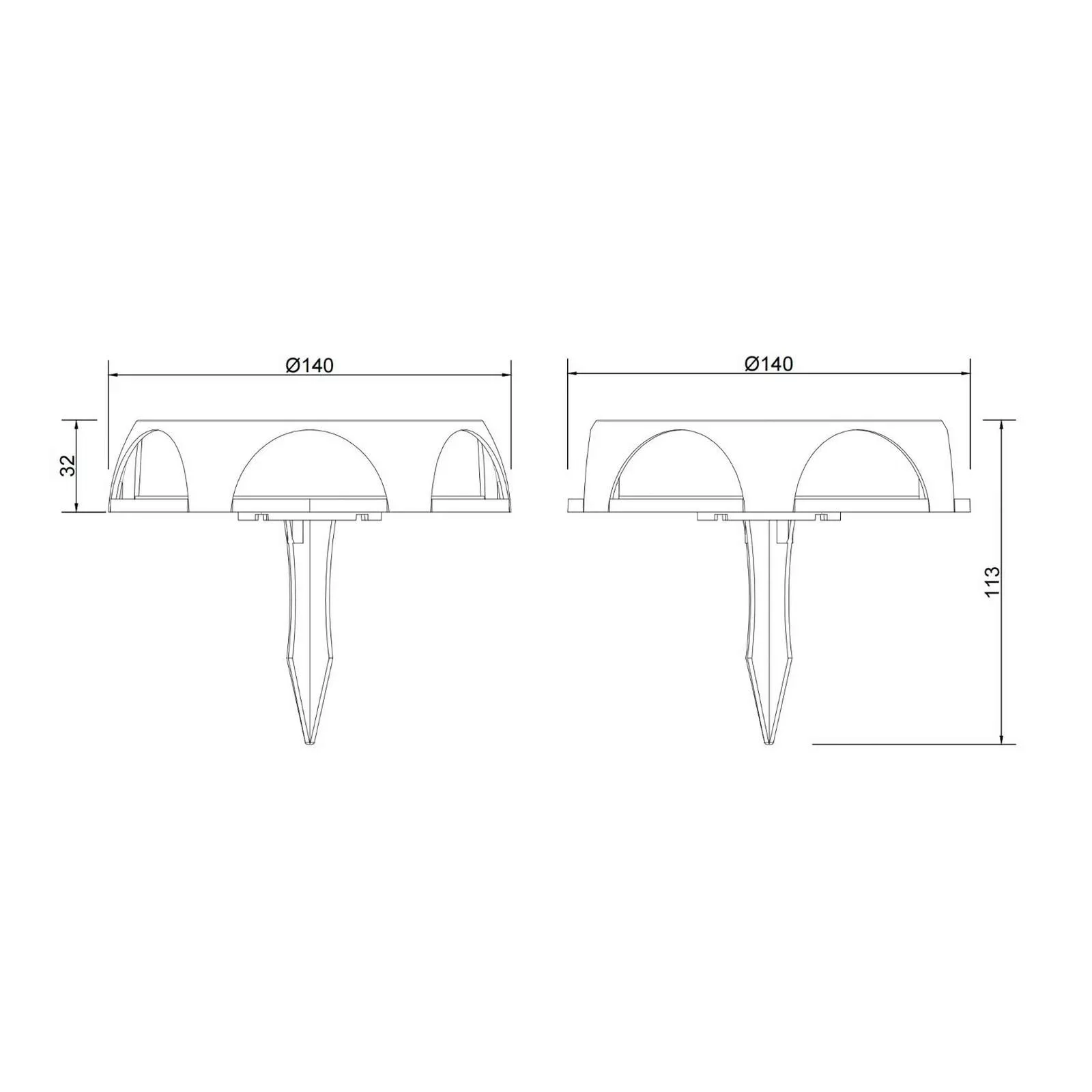 LED-Solarleuchte 36506, Erdspieß, Wandleuchte, schwarz, Alu günstig online kaufen