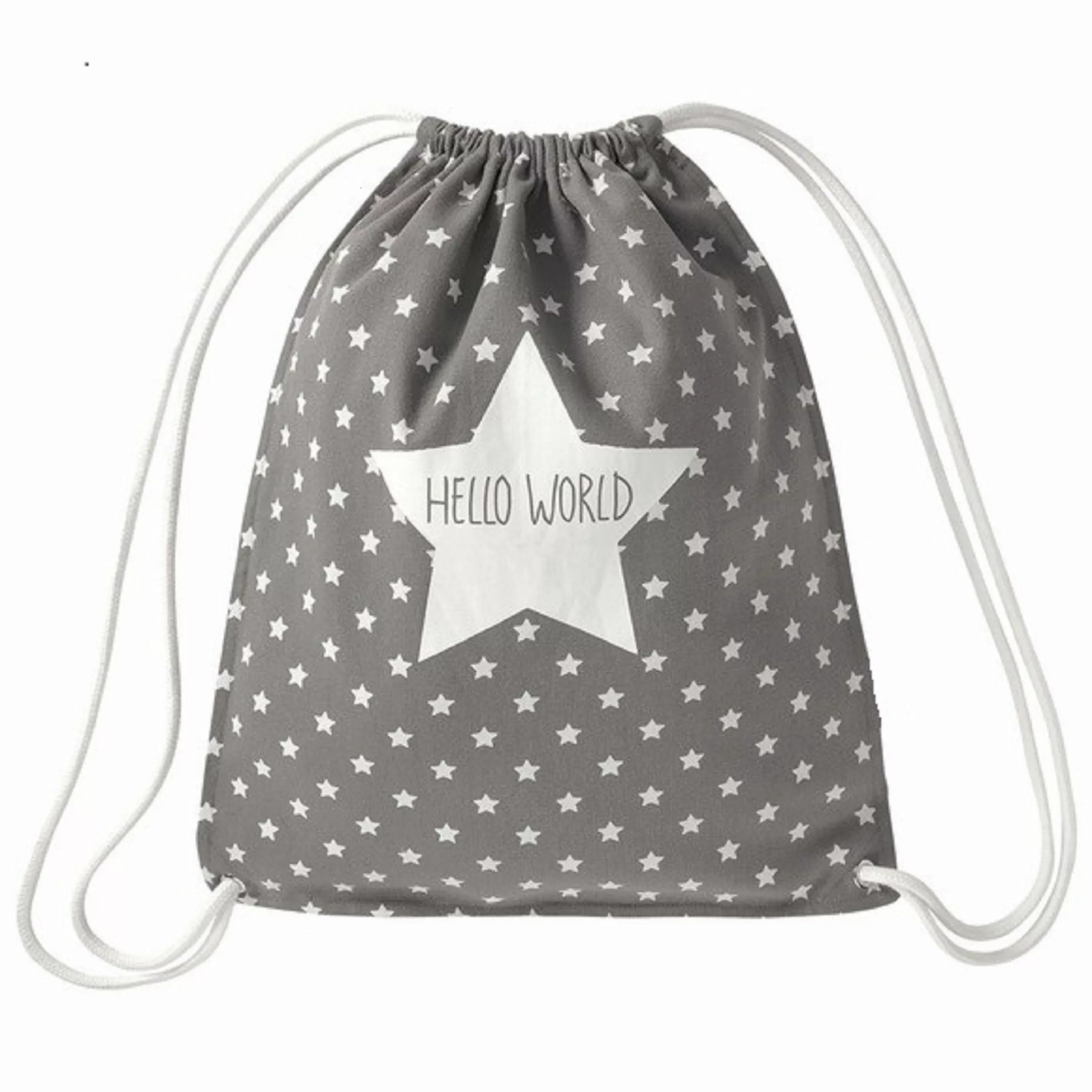 Geschenketorten-Gebhardt Sportrucksack Grauer Beutel Rucksack Kordelzug günstig online kaufen