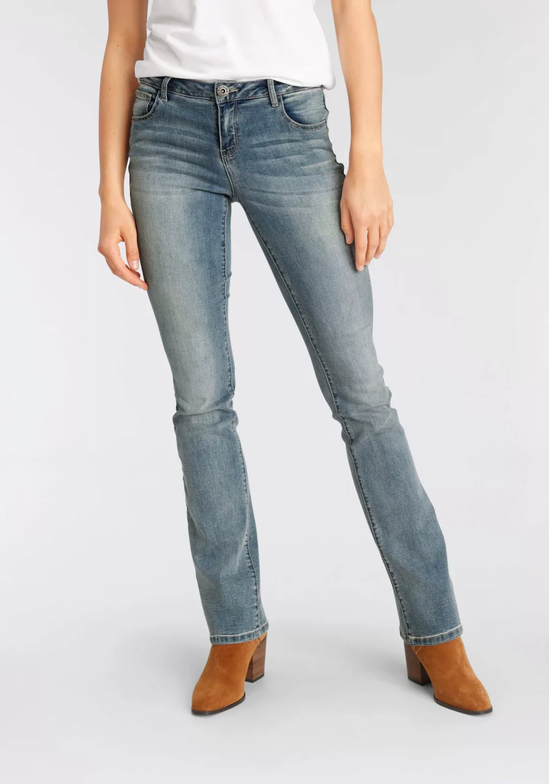 Arizona Bootcut-Jeans "Ultra-Stretch", Mid-Waist günstig online kaufen