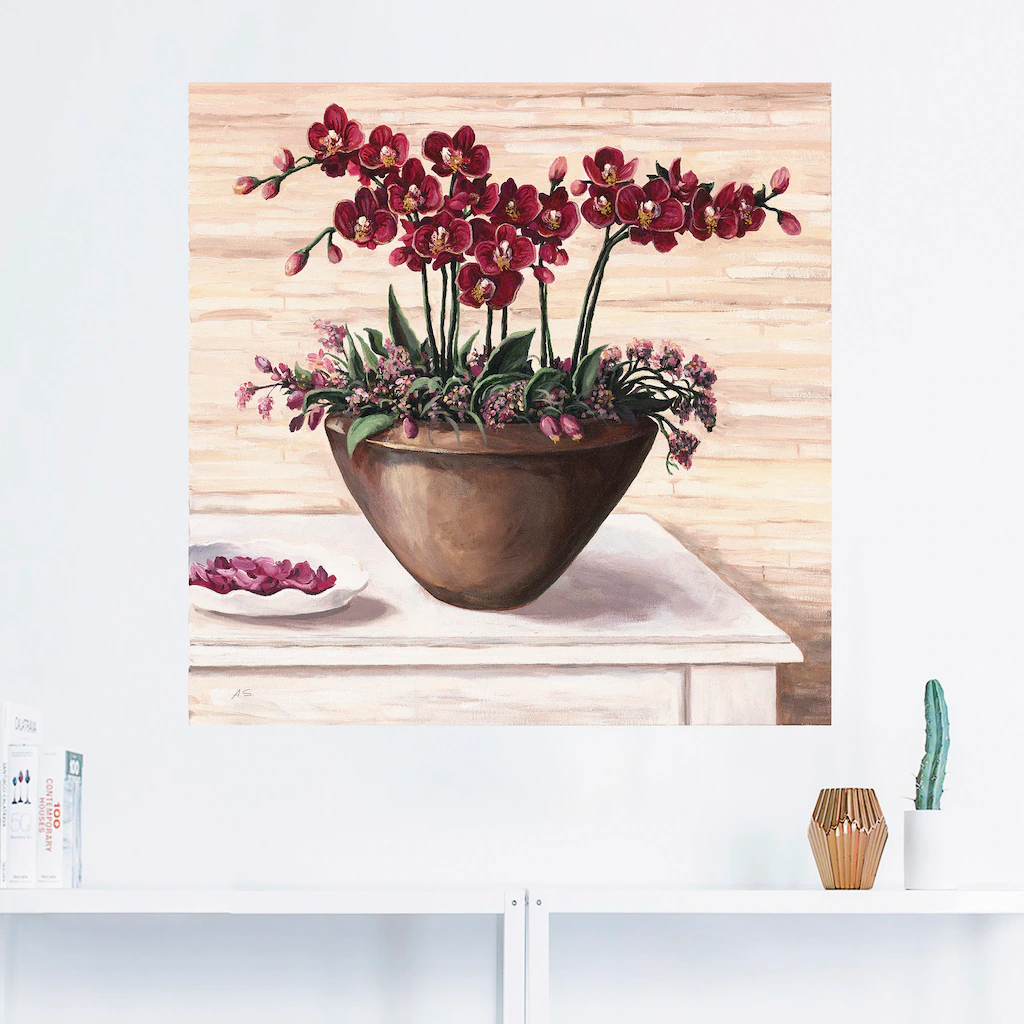 Artland Wandbild »Orchideen in Bordeaux«, Blumen, (1 St.), als Alubild, Out günstig online kaufen