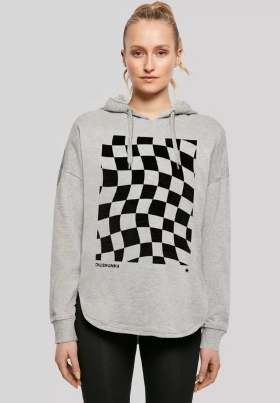 F4NT4STIC Kapuzenpullover Wavy Schach Muster Print günstig online kaufen